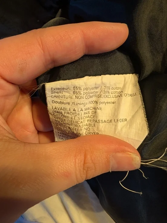 2/40$ Vintage Black Hooded Utility Jacket with Red Trim and Yellow Cuff - Picture 3 of 6